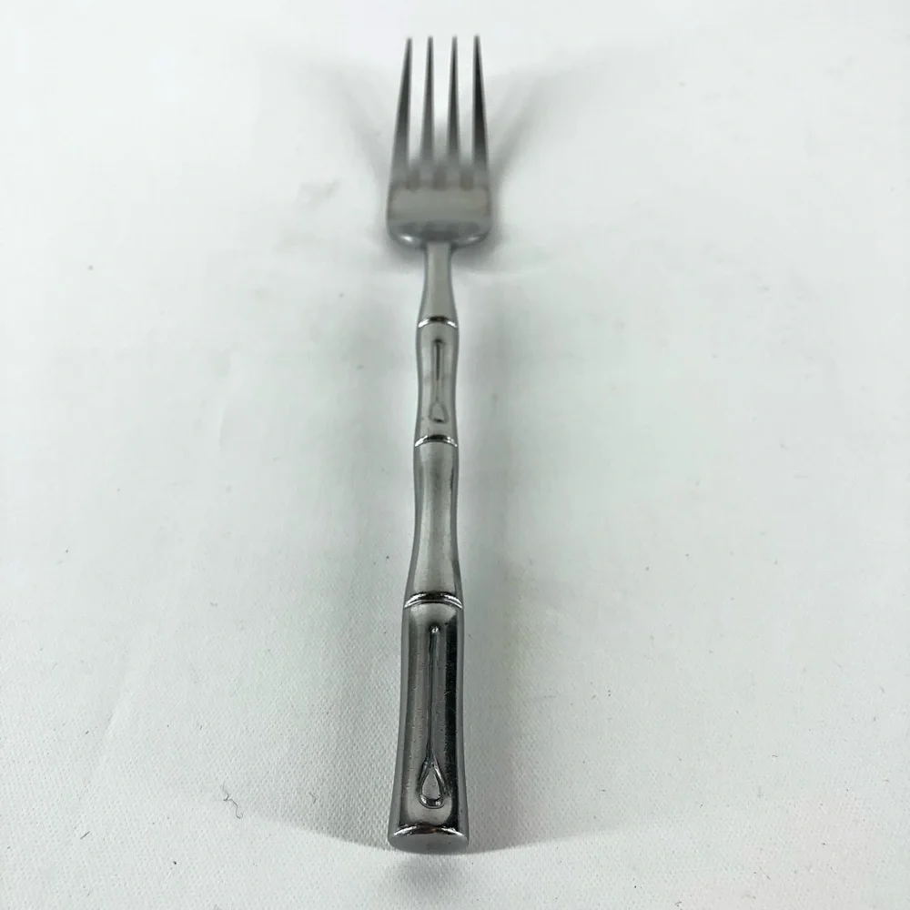Hampton Silversmiths Bamboo Stainless Steel Flatware Lot Of 7 Pieces